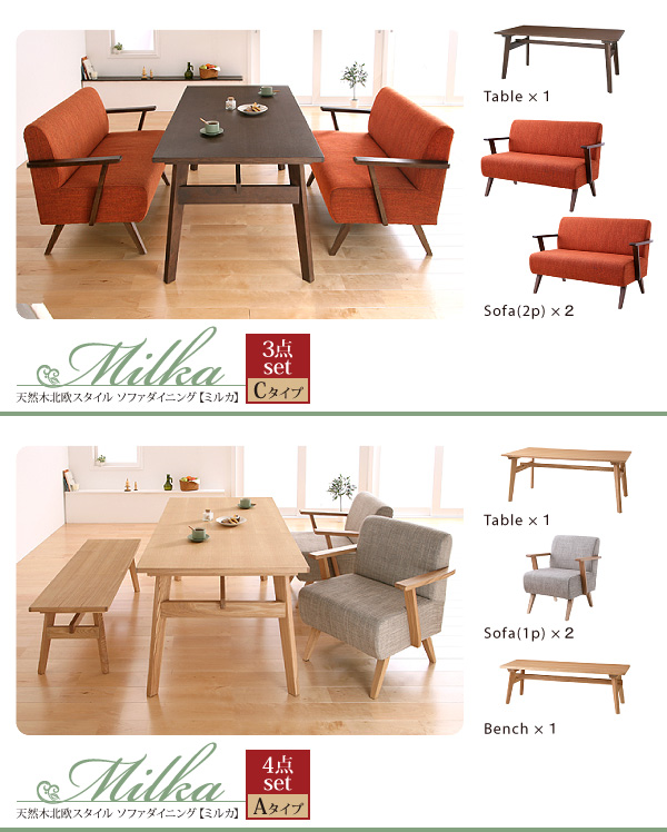 ダイニングセット（テーブル&チェア） カワイイテイスト ダイニング 5点セット(テーブル+チェア4脚) W115 組立設置付